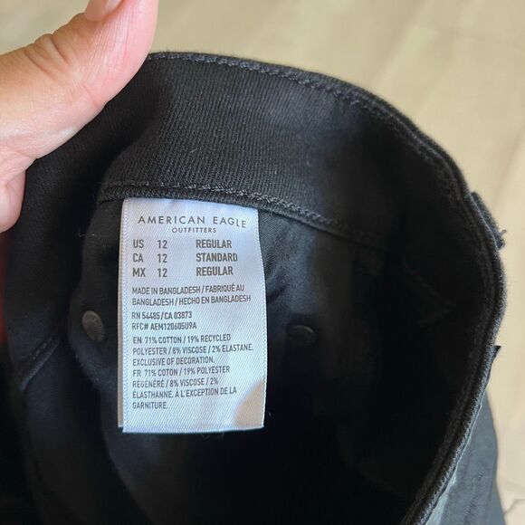 America eagle HI-RISE JEGGING BLACK NEXT LEVEL STRETCH size 12 - Picture 8 of 9